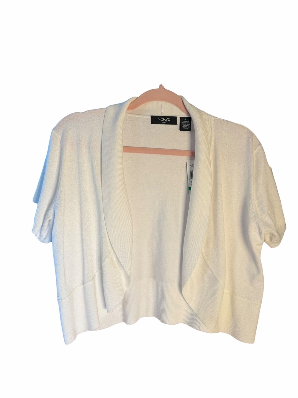VERVE Ami Open-Front Cropped Cardigan